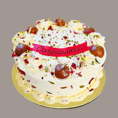 "Round shape Butterscotch Gulab Jamun cake - 1kg - Click here to View more details about this Product